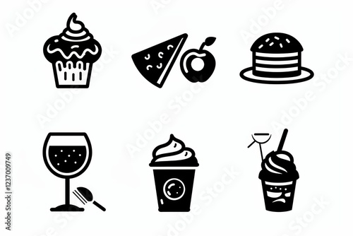 Food Icon, Simple Logo Minimalism