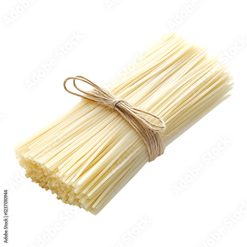 PNG Raw Spaghetti Against Transparent Background for Culinary Design, Italian Cuisine Branding, or Food Preparation Projects photo