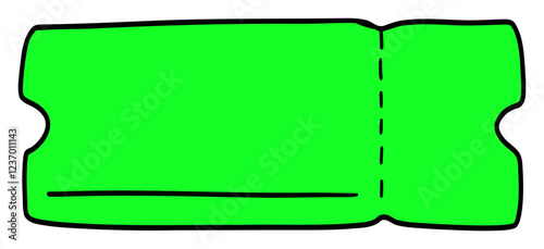 Sticker on the subject with the image of a ticket.