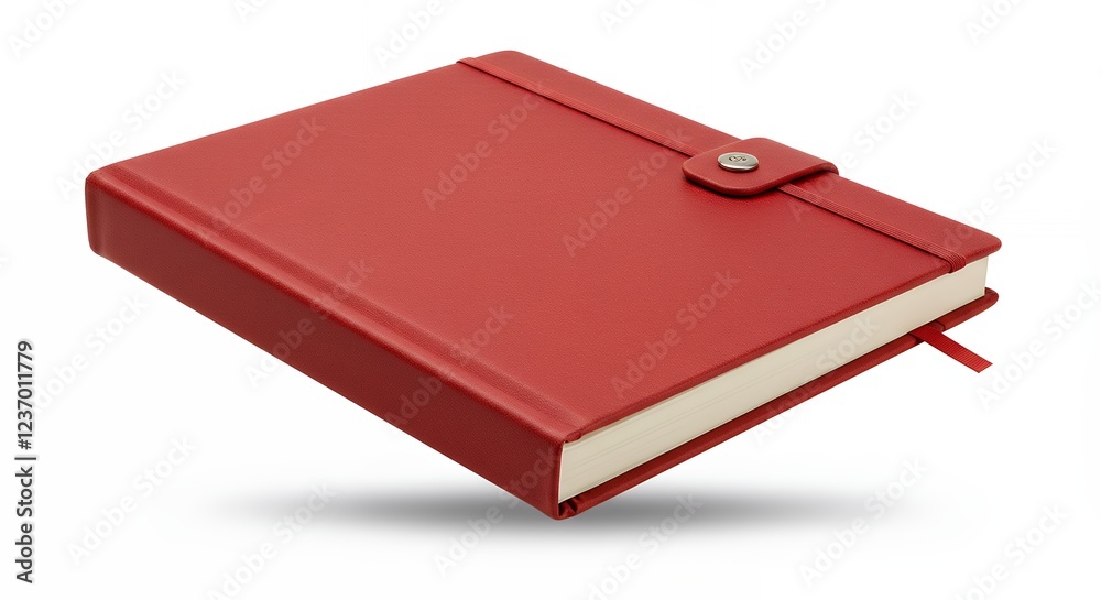 Elegant Red Leather Journal Notebook with Clasp