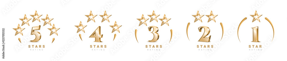 Obraz premium Star rating. star Symbol or emblem. vector illustration