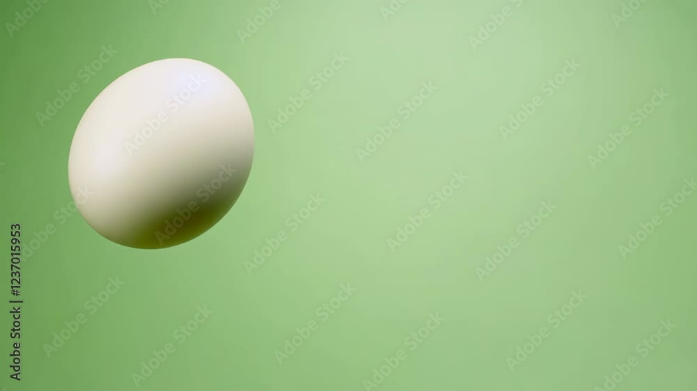 One chicken egg on green background. Single Easter egg spinning on green screen. Happy holiday Animated Greeting Card Frame Template. Decorated painted beige egg. Chroma key. Motion graphics One chicken egg on green background. Single Easter egg spinning on green screen. Happy holiday Animated Greeting Card Frame Template. Decorated painted beige egg. Chroma key. Motion graphics