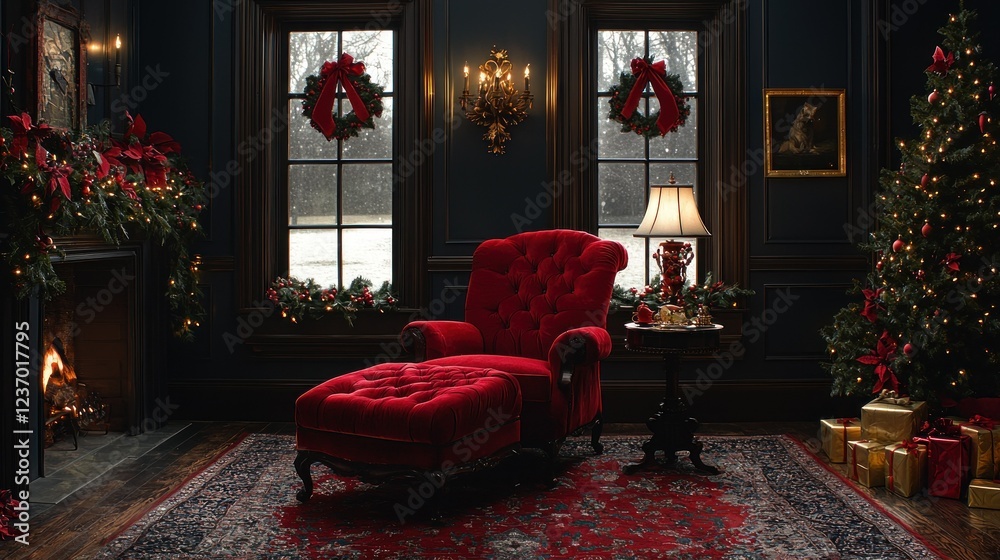 Cozy Christmas Evening in a Luxurious Living Room Cozy Christmas Evening in a Luxurious Living Room