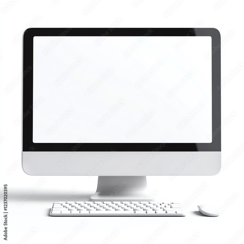 A sleek, modern desktop computer with a large, blank screen. Perfect for technology-related content, showcasing minimalist design for home or office settings. A sleek, modern desktop computer with a large, blank screen. Perfect for technology-related content, showcasing minimalist design for home or office settings.