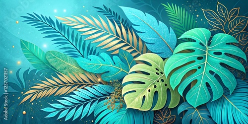 tropical leaves background