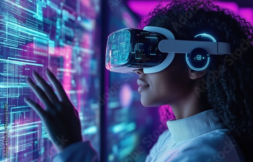 Engaging in virtual reality exploration with immersive technology experience ...