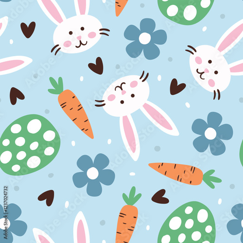 Easter Bunny Pattern Spring Easter Background