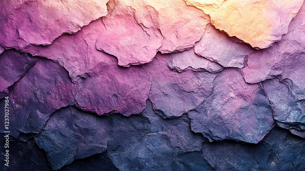 Fototapeta premium Colorful textured rocks create a vibrant background in an abstract design