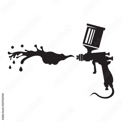 spray paint gun icon illustration design template
