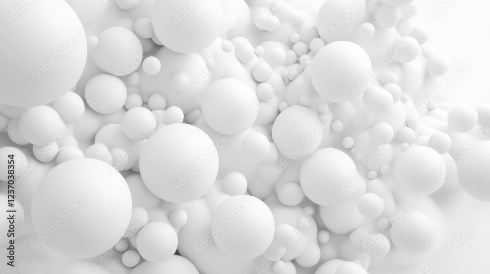 Abstract organic white balls structure background texture 3d render illustration Abstract organic white balls structure background texture 3d render illustration