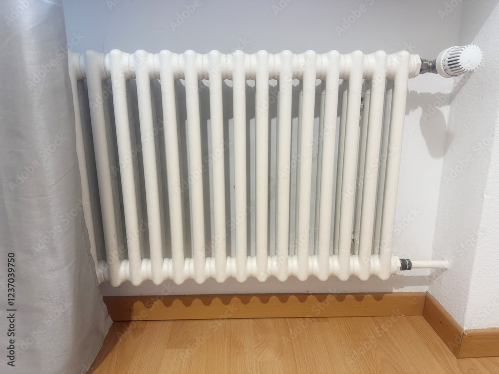 custom made wallpaper toronto digitalWhite Cast Iron Radiator for Central Heating Under a Window. High quality photo A classic white cast iron radiator connected to a central heating system, installed under a window for optimal heat