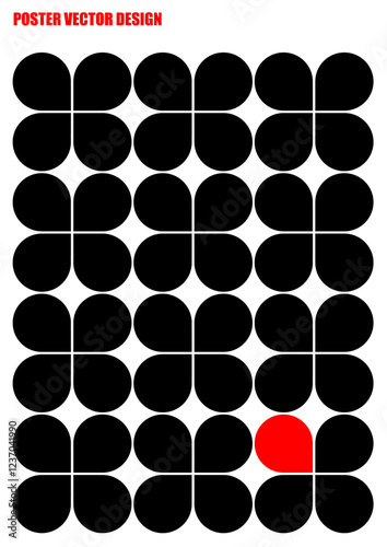 Vektor Poster mit minimalistischen abstrakten Formen - Vektorformen Design Elemente - Retro Template für die Gestaltung