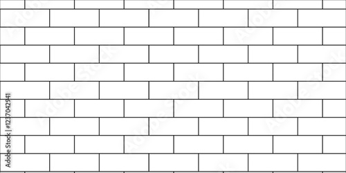 Empty brick wall vector brickwork construction vintage architecture block row black line room, masonry, rough kitchen and bathroom texture background.	