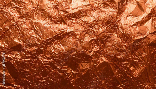 Beautiful Copper Foil Texture. Metallic Background. Wallpaper.
