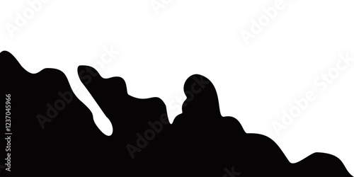 Silhouette background of black clouds, smoke.