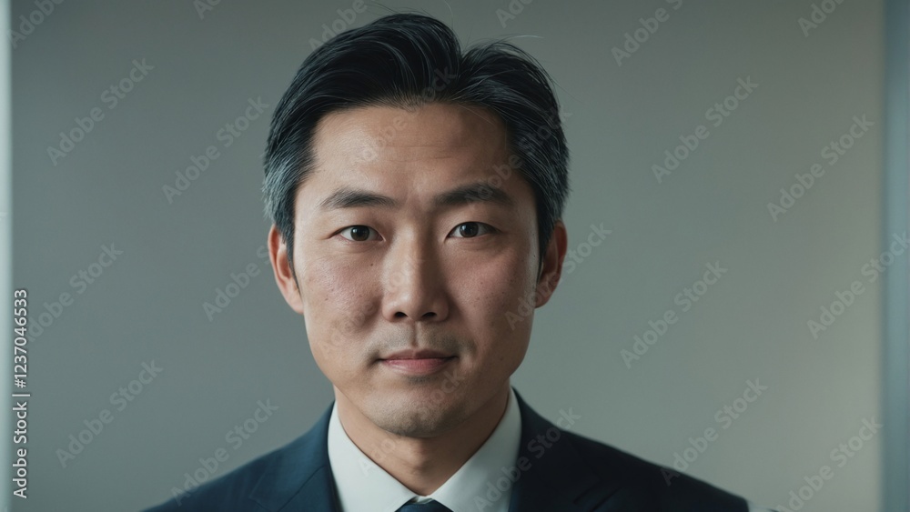 Confident Japanese Businessman in Modern Office with Subtle Traditional Decor: Inclusive Corporate Portrait for Diversity Campaigns, Shot in Soft Natural Lighting Confident Japanese Businessman in Modern Office with Subtle Traditional Decor: Inclusive Corporate Portrait for Diversity Campaigns, Shot in Soft Natural Lighting