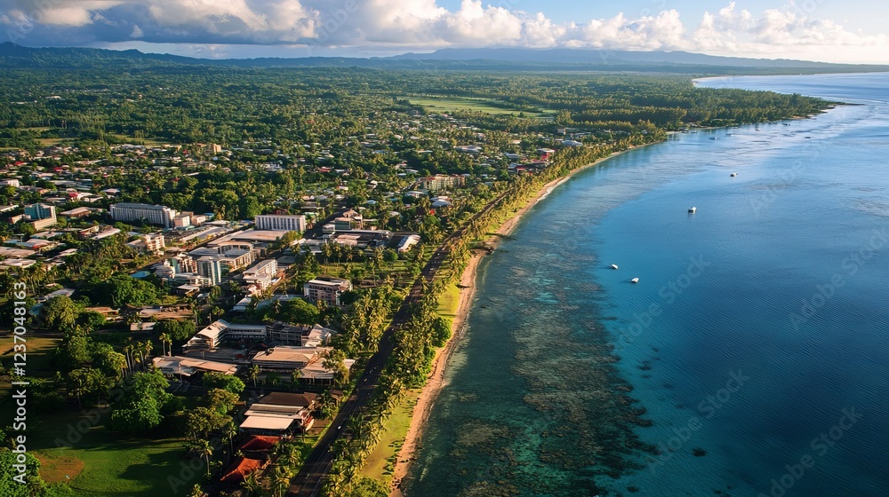 Fototapeta premium Apia, the capital of the island nation of Samoa, is located on the north coast of the main island, Upolu.