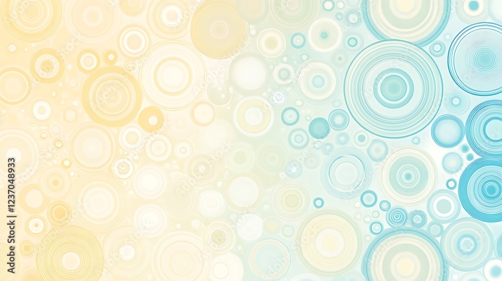 Abstract Background With Pastel Concentric Circles Abstract Background With Pastel Concentric Circles