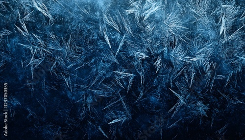 Intricate Frost Patterns on a Cold Winter Window