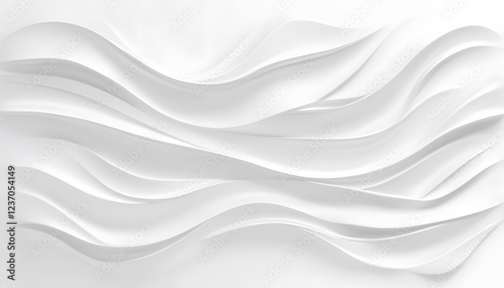 Abstract White Waves Smooth Curves Design Background Abstract White Waves Smooth Curves Design Background