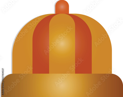 Chinese wool hats, Dark brown hats, Vietnam traditional caps, vector art