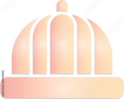 Chinese wool hats, light pink hats, Vietnam traditional caps, vector art