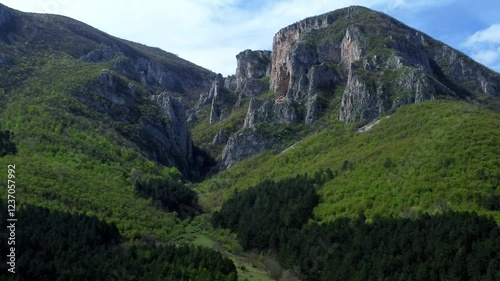 View of the Vratsa Balkan Mountains. Bulgaria