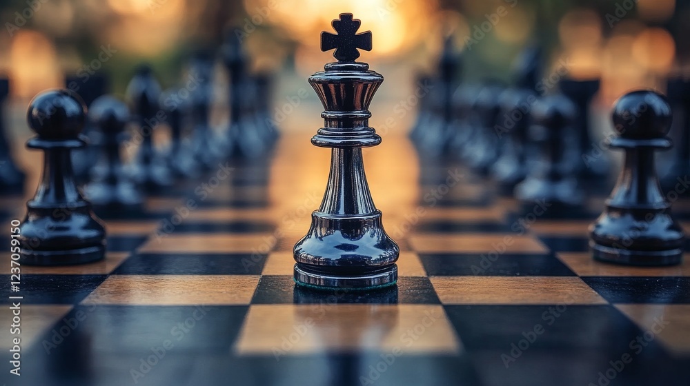 An elegantly arranged chessboard features intricately designed pieces, highlighting strategy, intellect, and the timeless appeal of this classic board game set against a backdrop of warm light. An elegantly arranged chessboard features intricately designed pieces, highlighting strategy, intellect, and the timeless appeal of this classic board game set against a backdrop of warm light.