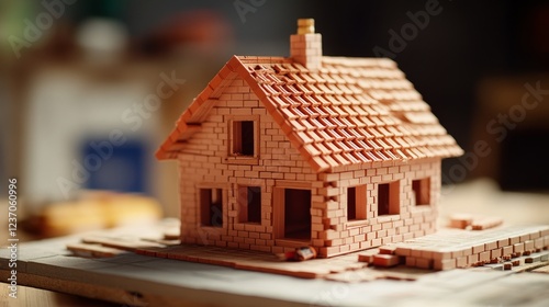 Constructing a house involves using bricks as building material. This is a common practice in the construction industry.