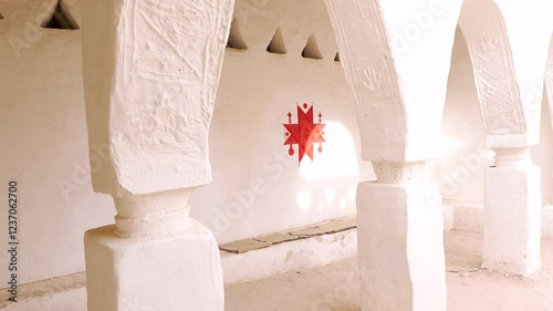 Berber symbol in the streets of Ghadames in Libya photo