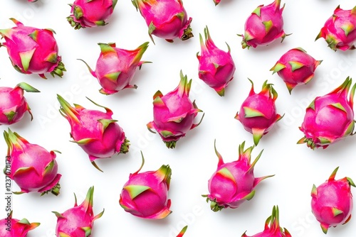 Abstract white background featuring dragonfruit pattern