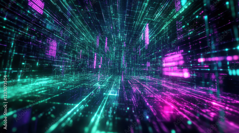 Fototapeta premium Neon Circuits