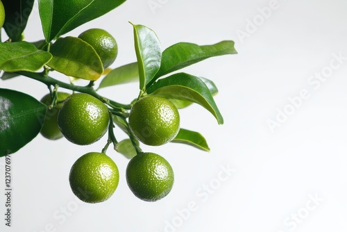 Wallpaper Mural Calamansi fruit a hybrid of kumquat and another Citrus species on a white background Torontodigital.ca