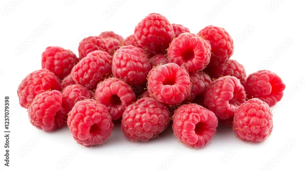 Juicy Raspberries: A Close-Up of Fresh, Red Berries Juicy Raspberries: A Close-Up of Fresh, Red Berries