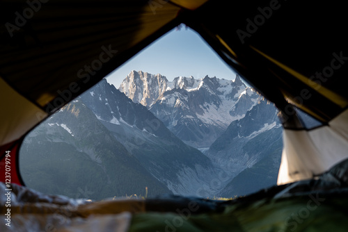 tent in the mountains