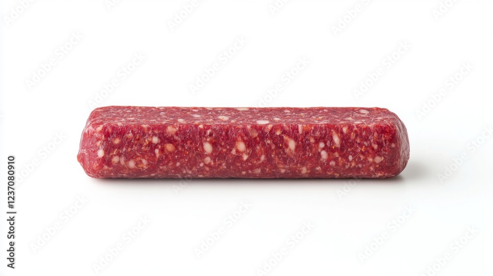 Close-up of a Single Salami Stick: A Culinary Delight Close-up of a Single Salami Stick: A Culinary Delight