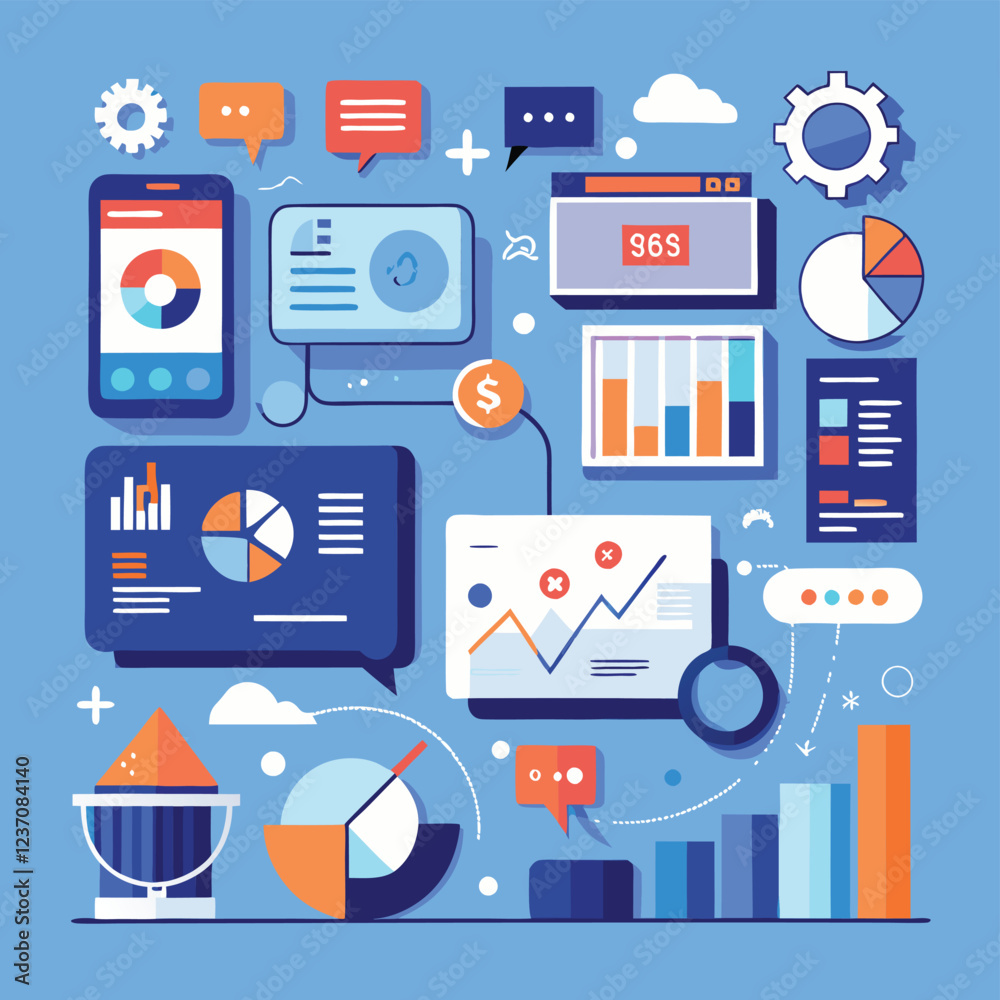 Modern Infographic Elements for Business Presentations & Social Media Marketing Modern Infographic Elements for Business Presentations & Social Media Marketing