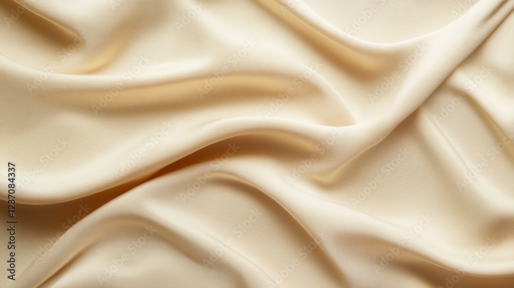 Naklejka premium Soft Cream Satin Fabric Texture for Elegant Background Designs