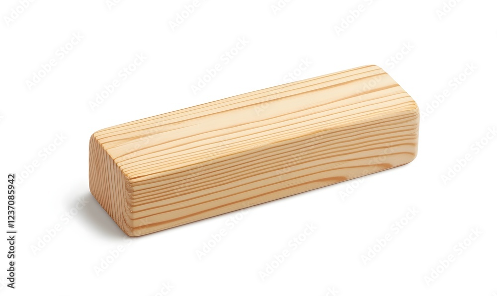 Wooden block, studio shot, light background, craft supply Wooden block, studio shot, light background, craft supply