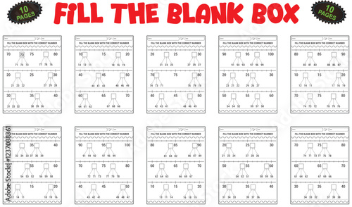 Printable missing number worksheets for practice in classroom