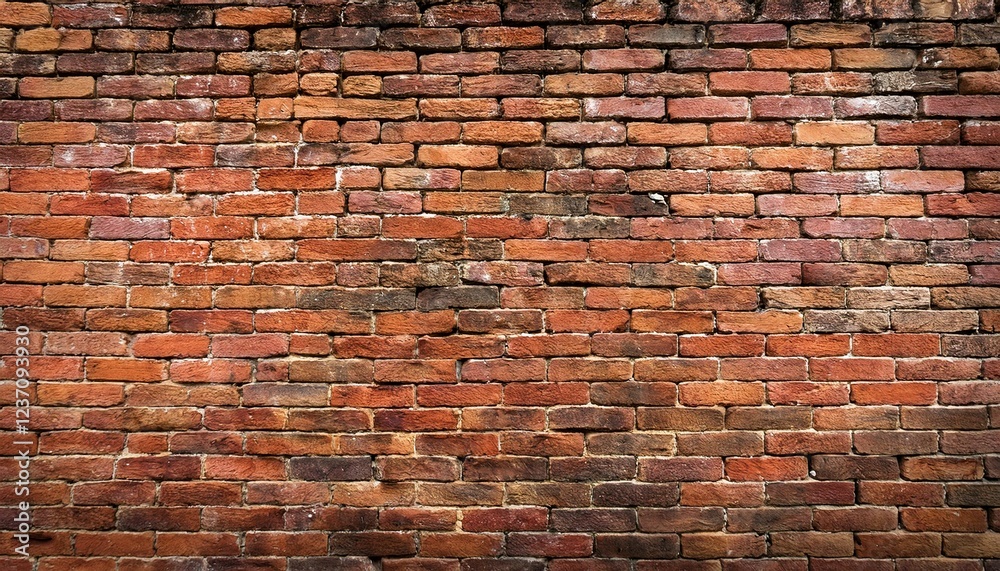 Naklejka premium old red brick wall texture can be use as background