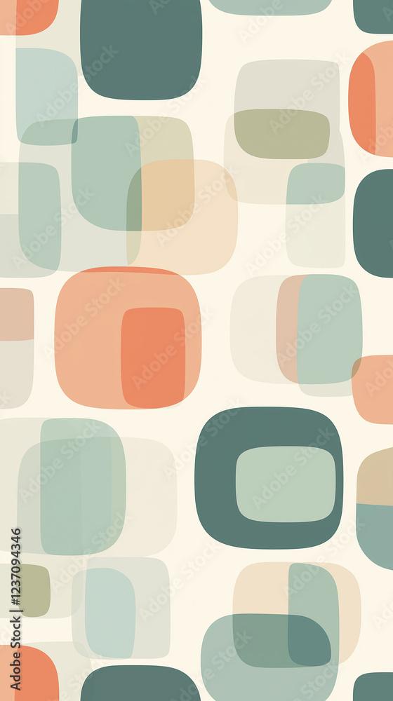 Transparent rounded shapes with copy space vertical