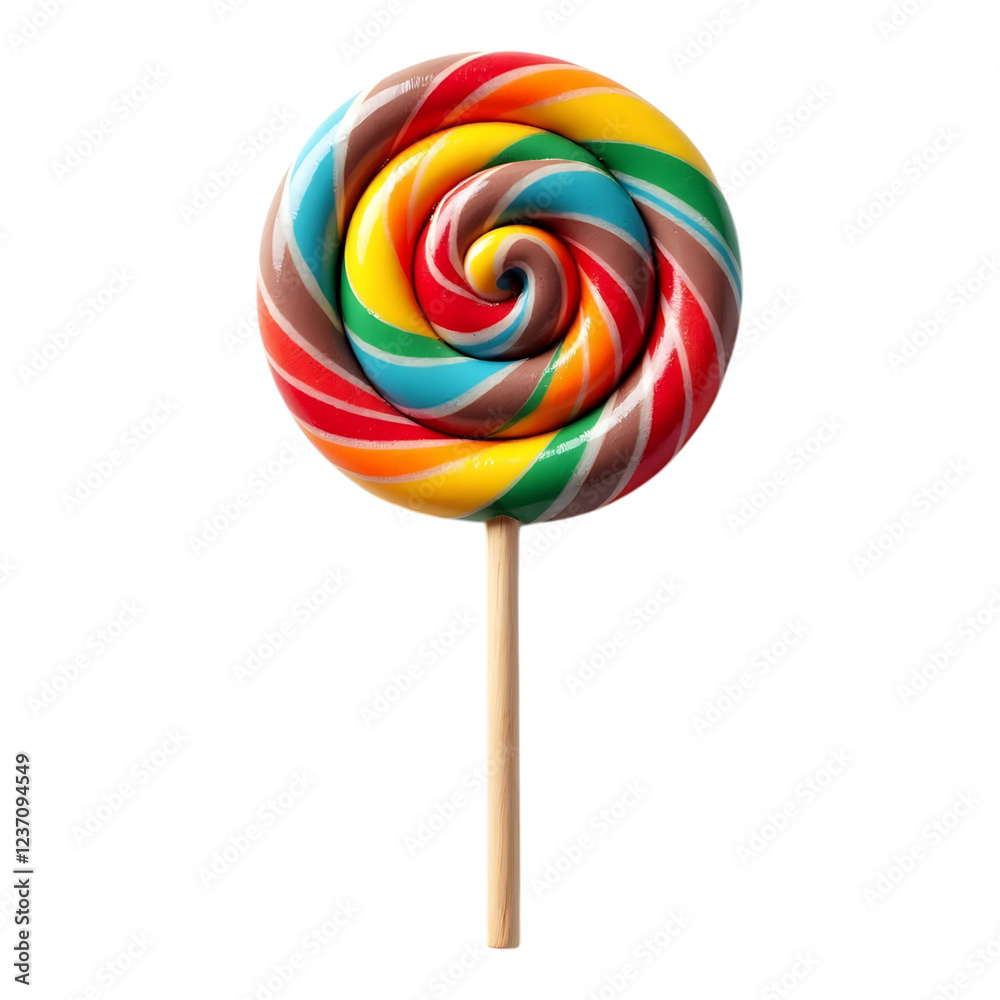 custom made wallpaper toronto digitalClassic Rainbow Swirl Lollipop on White Stick