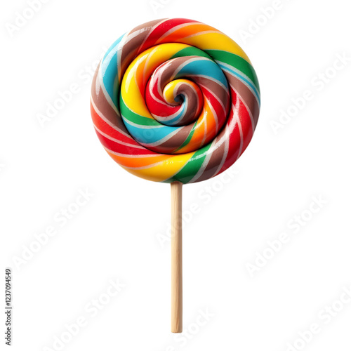 Wallpaper Mural Classic Rainbow Swirl Lollipop on White Stick Torontodigital.ca