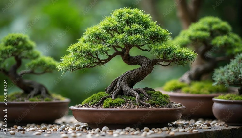 Stunning Bonsai Tree Landscape Photography Peaceful Zen Garden