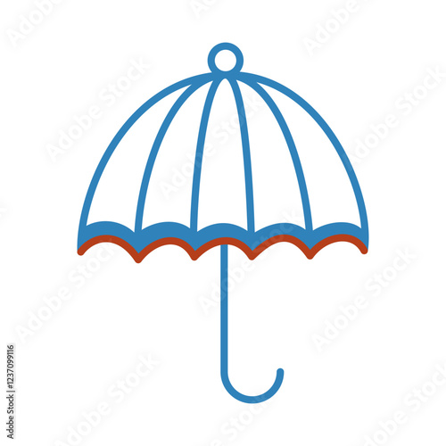 Umbrella icon. Linear style. Rain protection. Simple line vector graphics