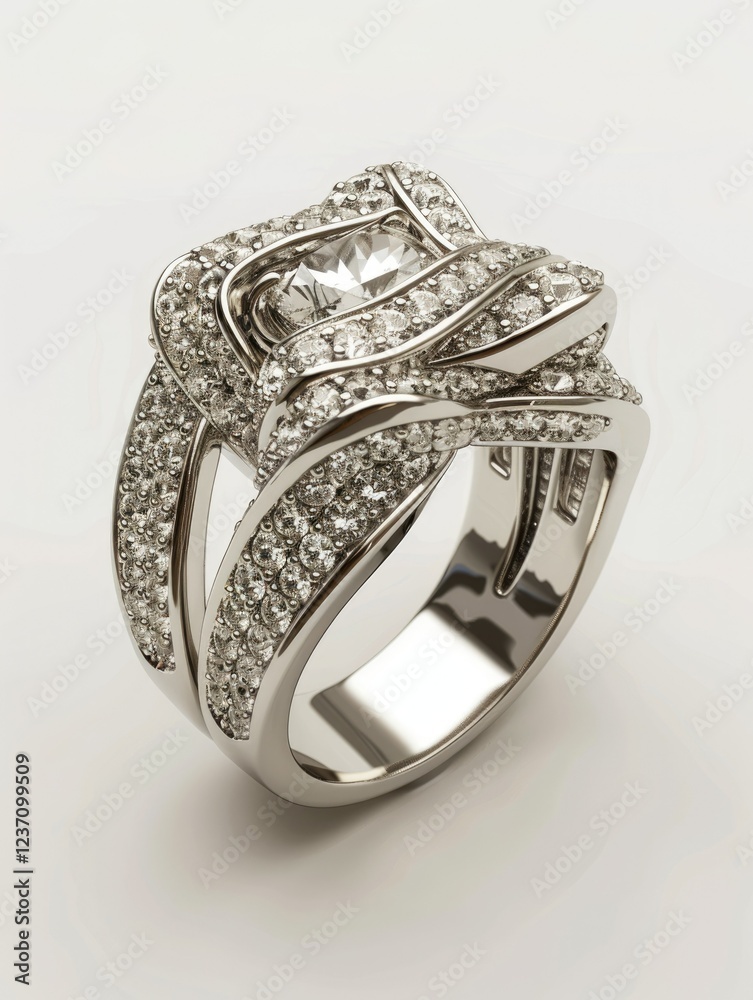 Elegant Ring Design with Sparkling Gemstone on a Stylish Background Elegant Ring Design with Sparkling Gemstone on a Stylish Background