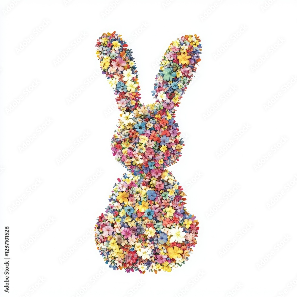 Easter Bunny in Floral Style – A Whimsical Spring Design for the Holiday Season