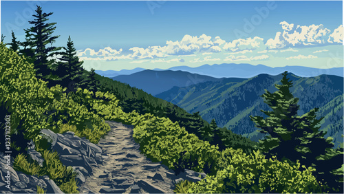 Climbing Mt. LeConte- A Journey Through the Smokies.eps