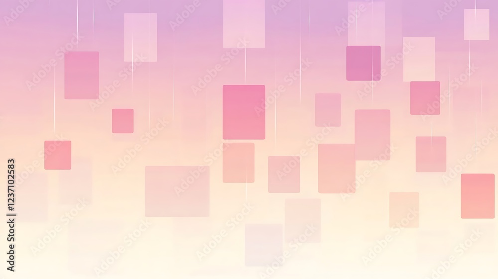 Fototapeta premium Abstract Pastel Pink Square Background Design